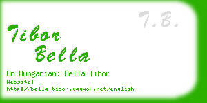 tibor bella business card